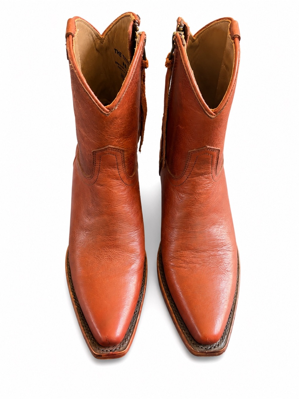 Alvies The Trinity Brown Leather Western Ankle Boots Women’s 5B Made in Mexico
